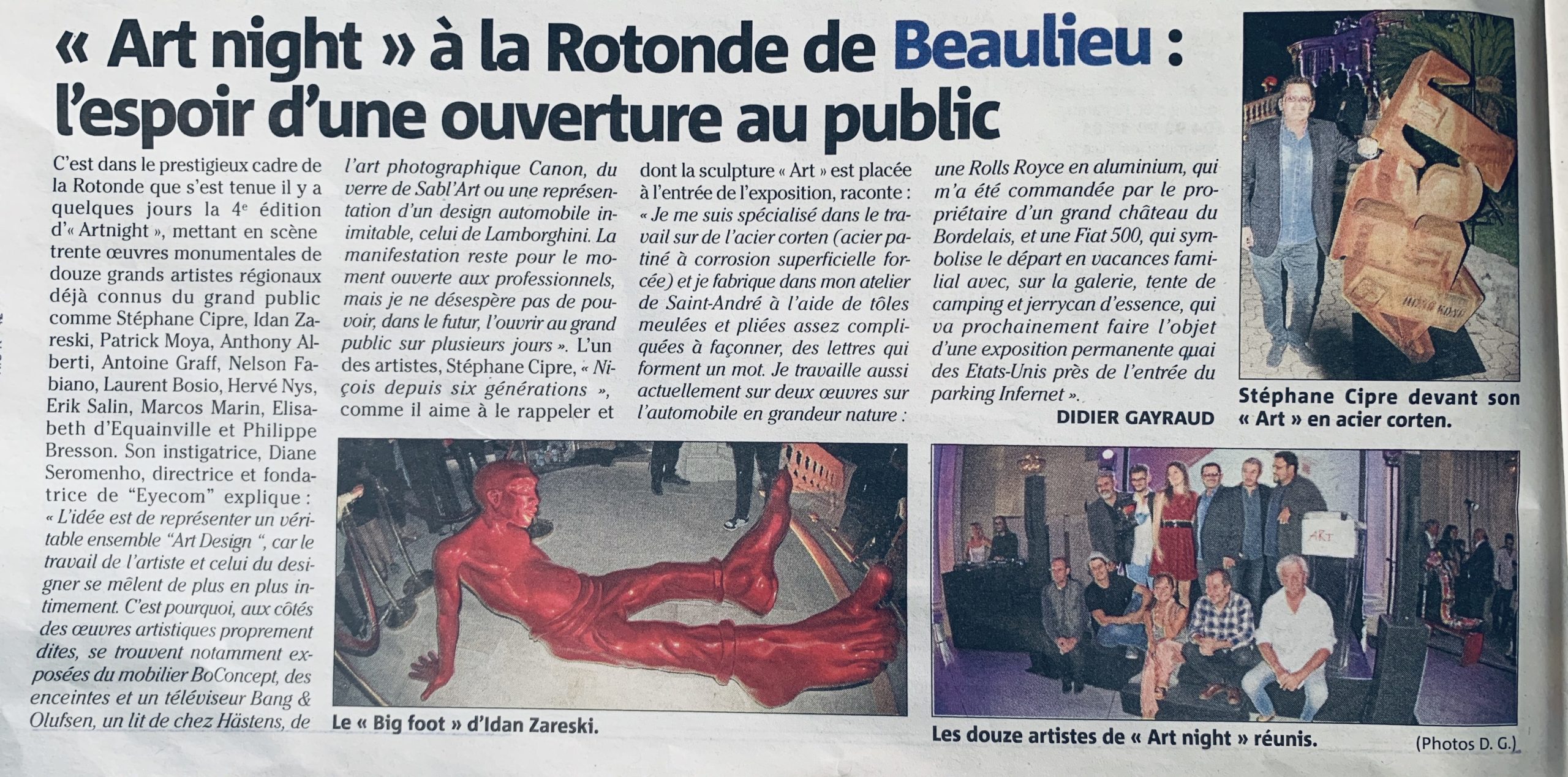 ARTICLE NICE MATIN-ART NIGHT